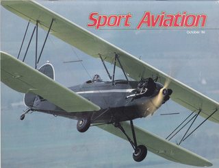 Sport Aviation Magazine October 1986 Vol. 35 No. 10