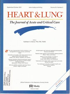 Heart and Lung: The Journal of Acute and Critical Care Vol 30 No. 5 September/October 2001