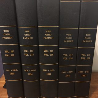 The Ohio Farmer Magazine: Jan. 1953 thru Dec.1957 Vol 211 thru Vol 220. (24 Issues Bound as One/ 5 Book Set for total of 120 Issues)