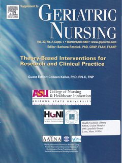 Geriatric Nursing Vol 30 No 2 Supplement 1March/April 2009: Theory-Based Interventions for Research and Clinical Practice