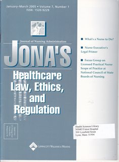 JONAS Healthcare Law, Ethics and Regulation Vol 7 No 1 January-March 2005 Whats a Nurse to Do