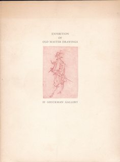 Exhibition of Old Master Drawings. Oct. 1965.