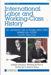 International Labor and Working-Class History No. 74, Fall 2008: The Conservative Turn I Postwar United States Working-Class History