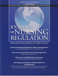 Journal of Nursing Regulation Vol 3, Issue 3 Oct. 2012: Revised CMS Hospital Regulations Address Nursing Barriers