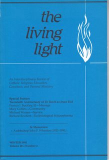 The Living Light Vol 28 No.2 Winter 1992: Feature-Twentieth Anniversary of To Teach As Jesus Did