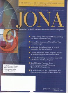 JONA: Journal of Nursing Administration Vol. 39 No. 4 April 2009: Using Nursing Intensity for Medicare Billing and Value-Added Purchasing