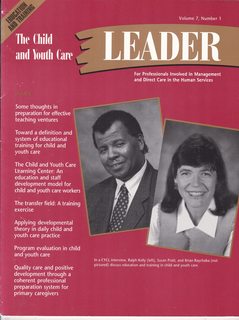 The Child and Youth Care Leader Volume 7 No.1 Jan. 1996: Some Thoughts in Preparation for Effective Teaching Ventures