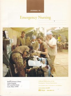 Journal of Emergency Nursing Vol 29 No. 6 December 2003: Editorial-Where the Soldier Was