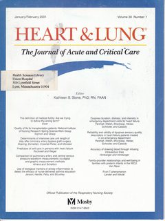 Heart and Lung: The Journal of Acute and Critical Care Vol 30 No. 1 January/February 2001