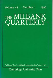 The Milbank Quarterly, Vol 68 No 1,1990 (ISSN:0887-378X)