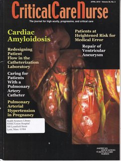 Critical Care Nurse (April 2010; Volume 30, No. 2)