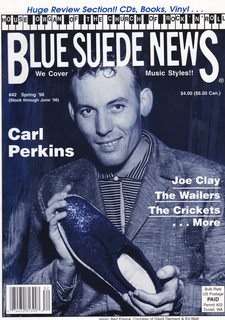 Blue Suede News #42 Spring 1998 Carl Perkins Cover