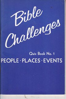 Bible Challenges Quiz Book No. 1: People - Places - Events