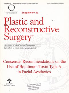 Plastic and Reconstructive Surgery Volume 114 No. 6 Supplement November 2004: Consensus Recommendations on the Use of Botulinum Toxin Type A in Facial Aesthetics