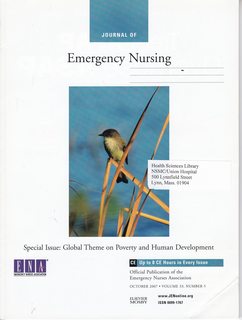 Journal of Emergency Nursing Vol 33 No. 5 October 2007: Special Issue-Global Theme on Poverty and Human Development