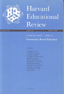 Harvard Educational Review Vol 60 No. 1 February 1990: Special Issue- Part II Community-Based Education