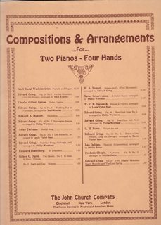Op.34 Two Elegiac Melodies: Heart Wounds and The Last Spring (Compositions & Arrangements for Two Pianos- Four Hands