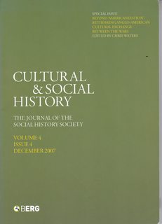Cultural and Social History: The Journal of the Social History Society Vol 4 Issue 4 December 2007-Special Issue- Beyond Americanization