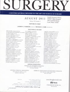 Surgery: A Monthly Journal Devoted to the Art and Science of Surgery Vol 150 No. 2 August 2011