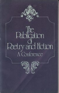 The Publication of poetry and fiction: A conference held at the Library of Congress, October 20 and 21, 1975