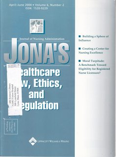 JONAS Healthcare Law, Ethics and Regulation Vol 6 No 2 April-June 2004: Building a Sphere of Influence