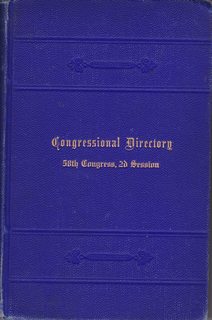 The Official Congressional Directory 58th Congress [2nd session Beginning Dec. 7th, 1903] 2nd edition. (Corrections made to Jan. 21, 1904.)