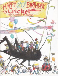 CRICKET Magazine September 1993 Volume 21 No. 1, 20th Anniversary Issue: Cover- How You Grwon by Tricia Schart Hyman