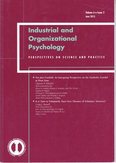 Industrial and Organizational Psychology: Perspectives on Science and Practice Vol. 6 Issue 2 June 2013, Not Just Football: An Intergroup Perspective of the Sandusky Scandal at Penn State