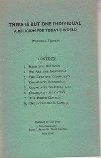 There is but one individual : a religion for today's world.