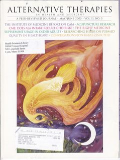 Alternative Therapies in Health and Medicine Vol 11 No 3 May/June 2005: Institute of Medicine Report on CAM