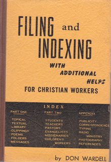 Filing and Indexing for Christian Workers