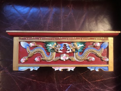 Tibetan Dragon Incense Box Hand Painted One And A Half Feet long