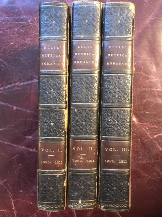 Specimens Of Early English Metrical Romances Chiefly Written During The Early Part Of The Fourteenth Century Three Volumes Signed Anne Ellis