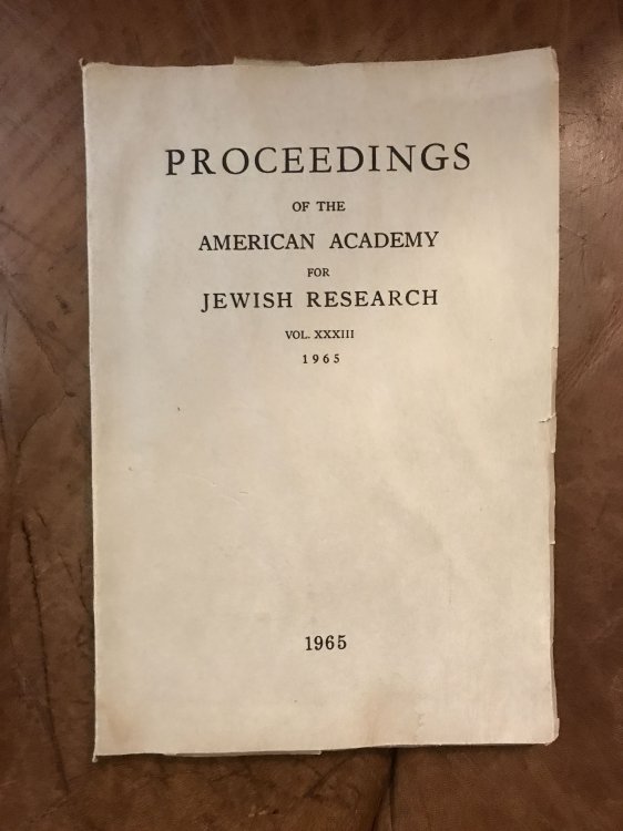 The Nasi of Frankland in the Ninth Century and the Colaphus Judaeorum in Toulouse Proceedings Of The American Academy For Jewish Research Vol. XXXIII 1965 The Immigration of 