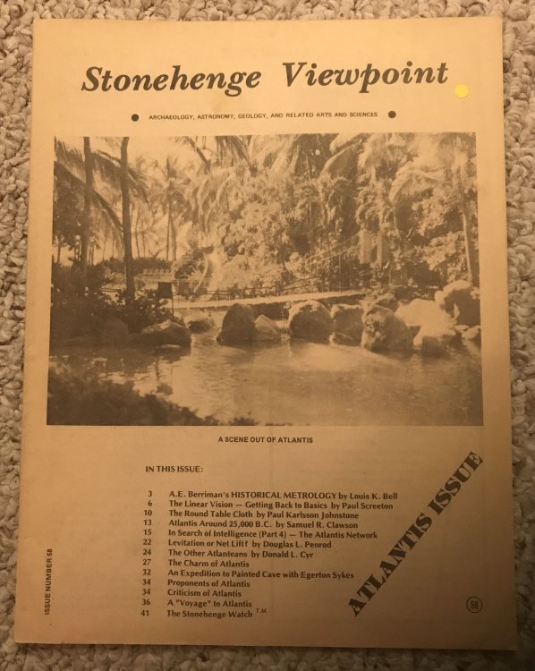 The Round Table Cloth Paul Karlsson Johnstone Stonehenge Viewpoint Issue Number 58 ATLANTIS ISSUE