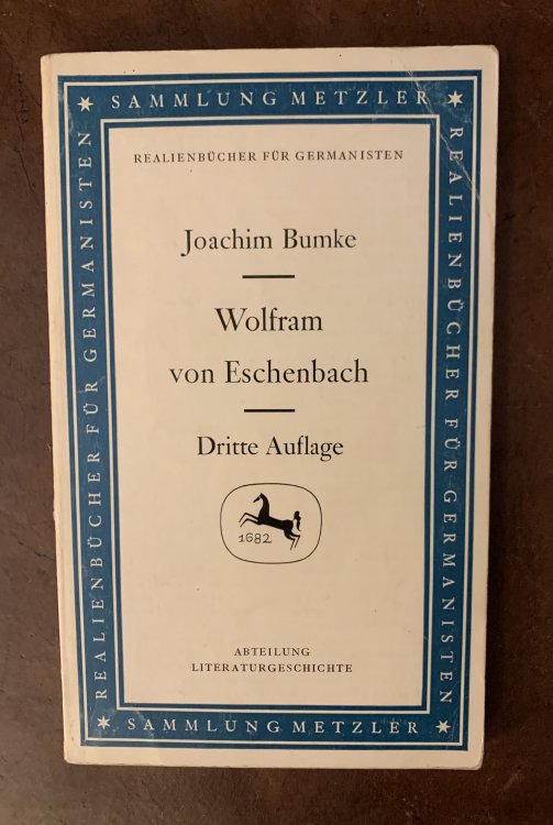 Wolfram Von Eschenbach Dritte Auflage