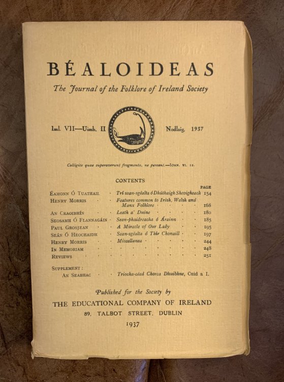 Bealoideas Iml.VII-Uimh II Nodlaig 1937' A Miracle of our Lady' Henry Morris 