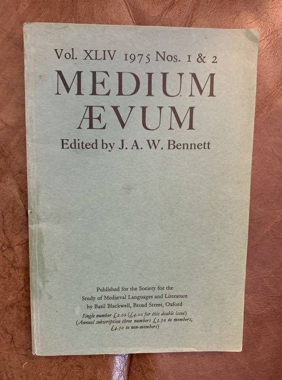 Popular Tale Motifs And Historical Tradition in Breudwyt Maxen Medium Aevum Vol. XLIV 1975 Nos.1 & 2