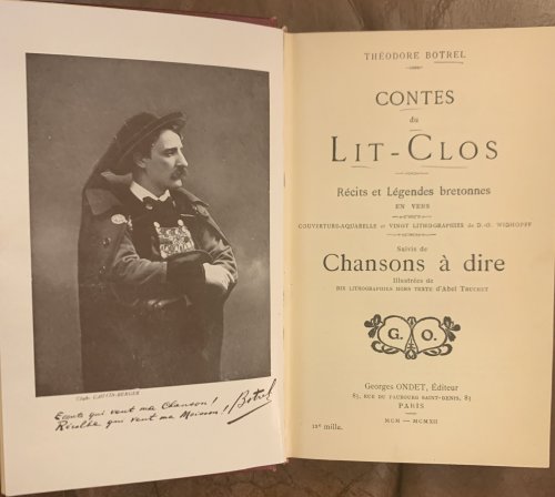Contes du Lit-Clos Recits et Legendes Bretonnes Chansons A dire Original 1912 Hardcover