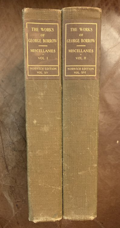 The Works Of George Borrow Edited With Much Hitherto Unpublished Manuscript, By Clement Shorter Miscellanies Two Original Hardcover Volumes
