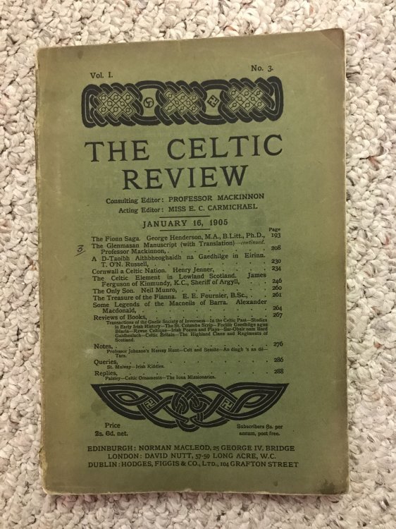 The Celtic Review Vol. I No. 3 January 16, 1905 The Fionn Saga George Henderson