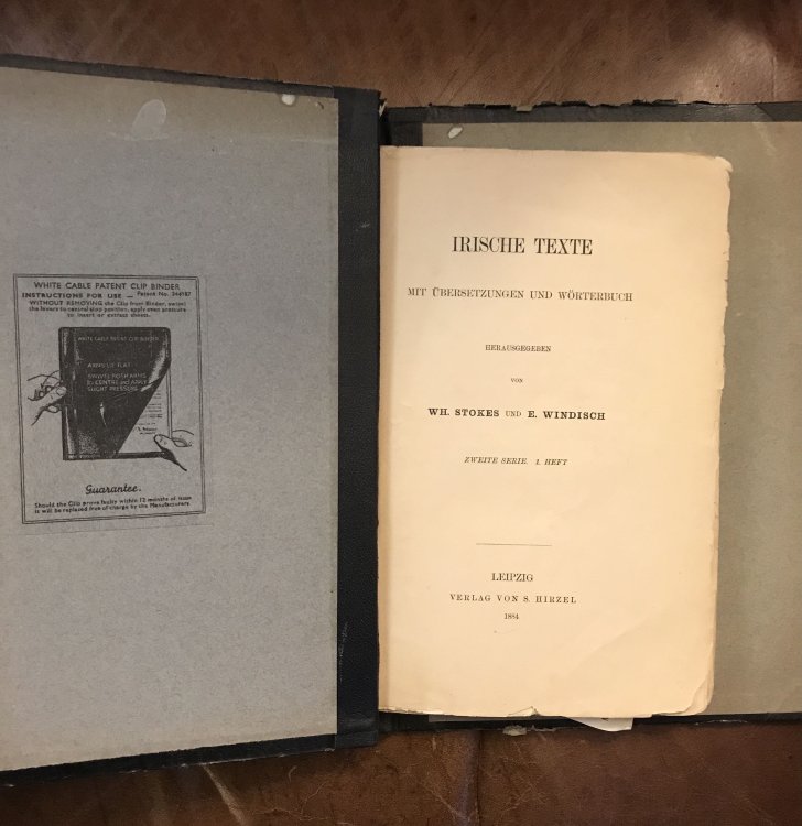 Irische Texte Mit Ubersetzungen Und Worterbuch Zweite Serie 1 Heft