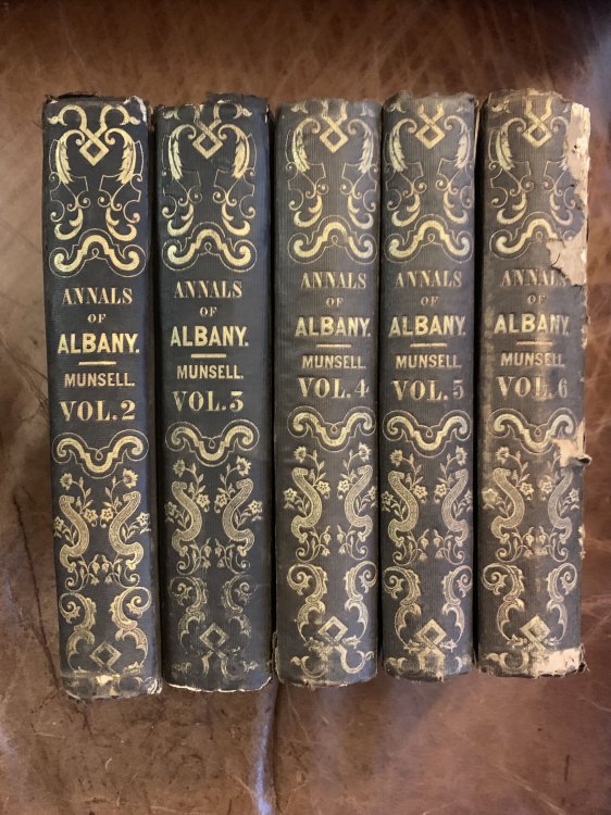 Annals of Albany Vol. 2, 3, 4, 5, 6, Five Original Joel Munsell Hardcovers