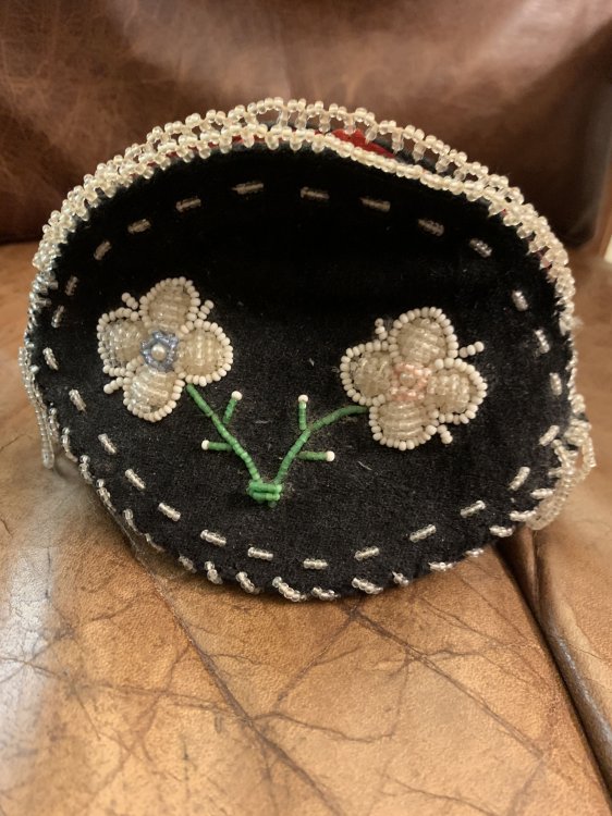 Image for Oneida Beaded Iroquois Pincushion and Sewing Box Oneida Beaded Iroquois Pincushion and Sewing Box