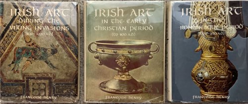 Irish Art In The Early Christian Period, Irish Art During The Viking Invasions, Irish Art in the Romanesque Period. Three Vol. Hardcover Set