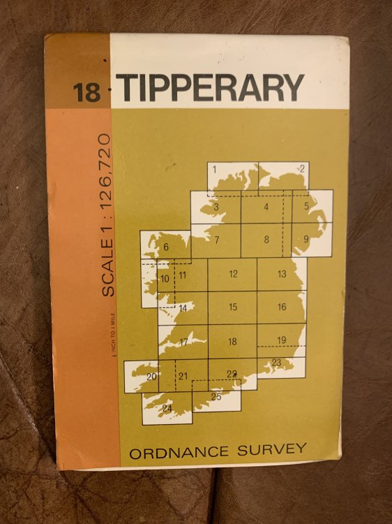 Tipperary Ordnance Survey Map Fold out Map