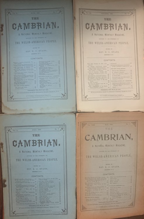 The Cambrian A National Monthly Magazine, Devoted To The Interests OfThe Welsh-American People. Six Original Nineteenth Century Volumes Volumes