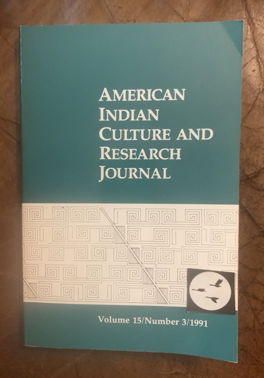 American Indian Culture And Research Journal Volume 15/ Number 3/ 1991