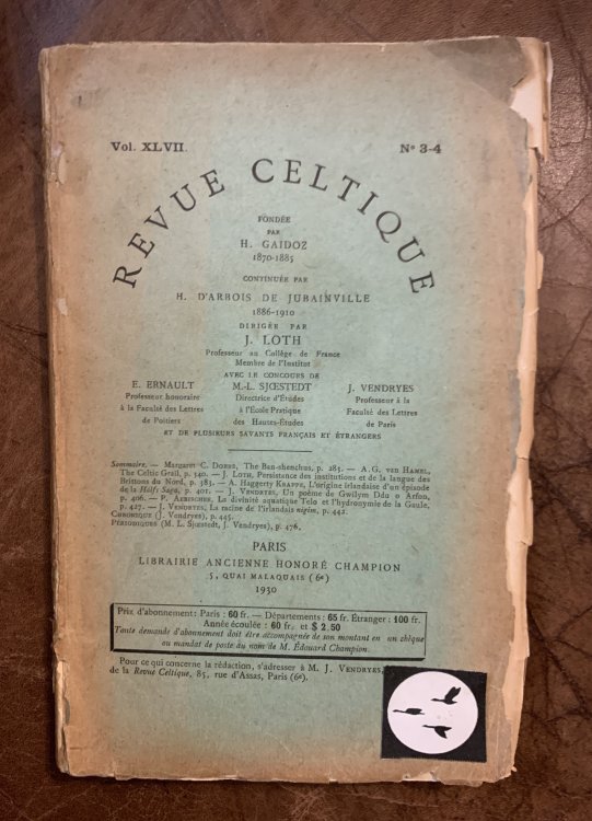 The Ban-Shenchus Revue Celtique Vol. XLVIII No 3-4 The Celtic Grail A. G. van Hamel