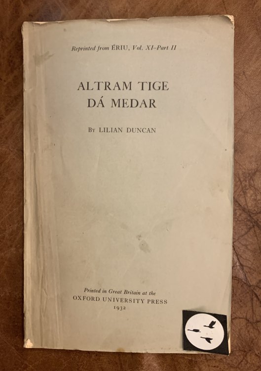 Altram Tige Da Medar The Fosterage of the House of Two Goblets